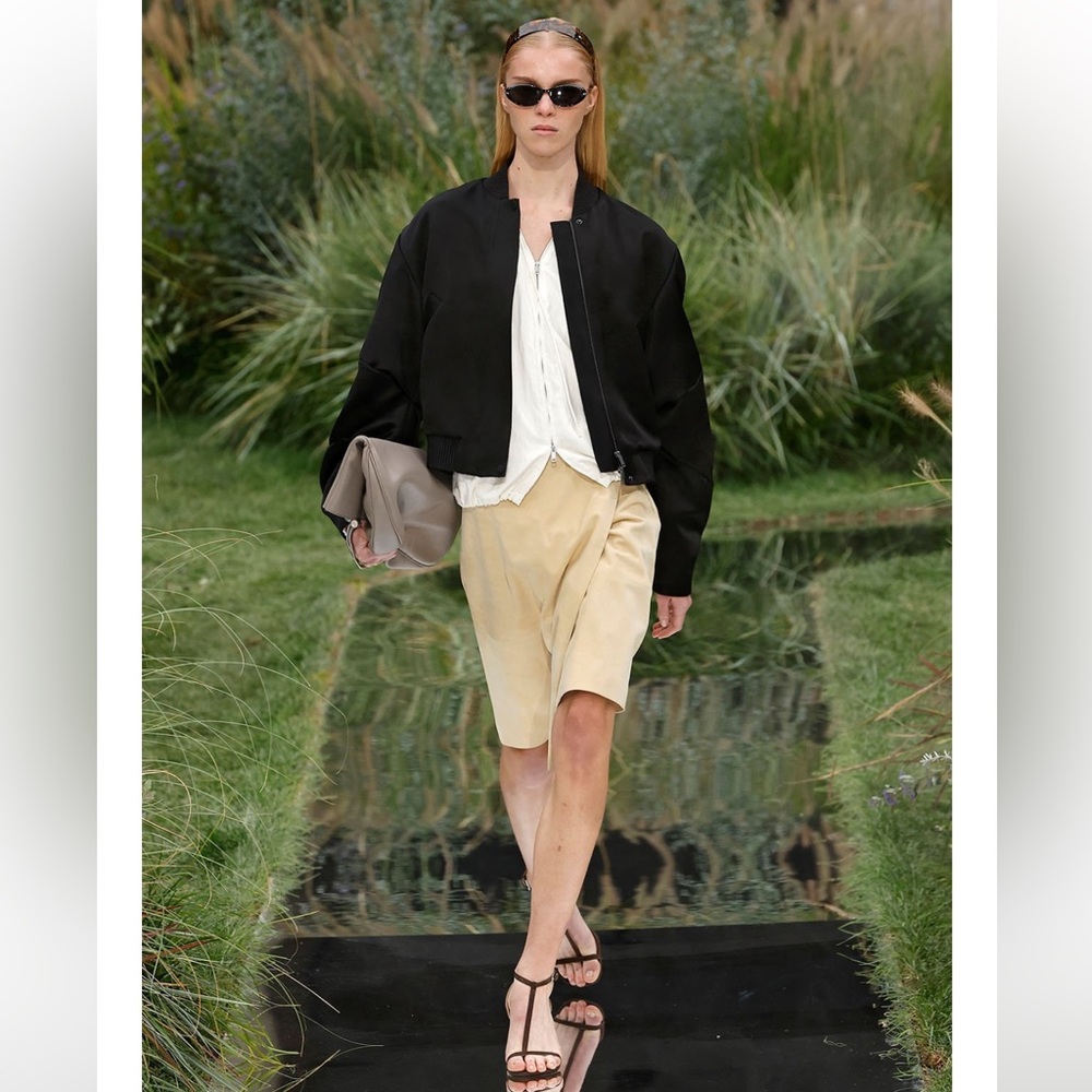 Boss Asymmetrical Suede Skirt from SS25 Runway
